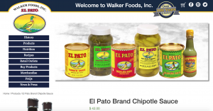 Walker Foods old product page