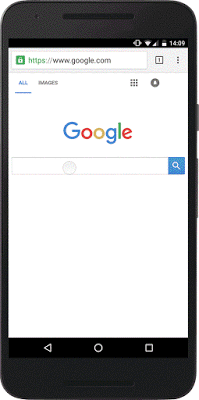 Mobile phone showing a Google Search Ad