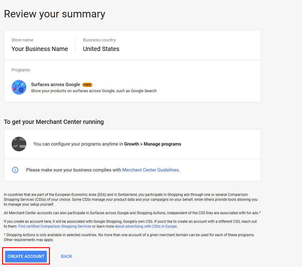 google merchant center review