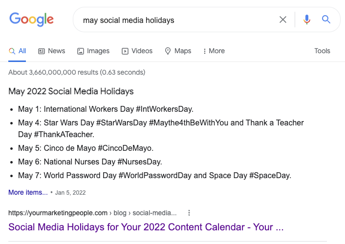 your marketing people featured snippet