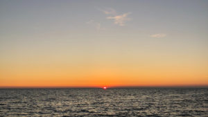 Sunset over ocean